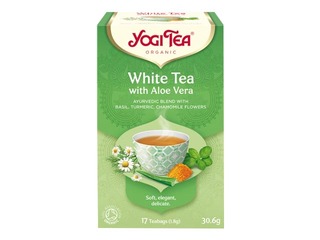 Tēja ajūrvēdas Bio Yogi tēja baltā tēja ar alveju, 17 pac.
