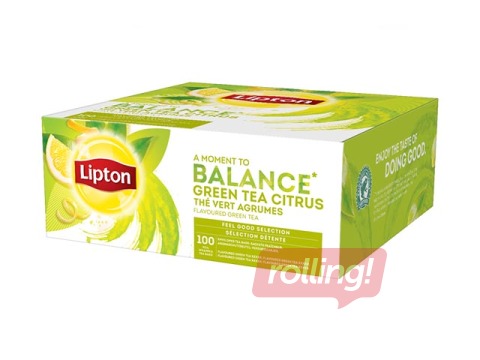 Tēja zaļā Lipton, citrus, 100 pac.