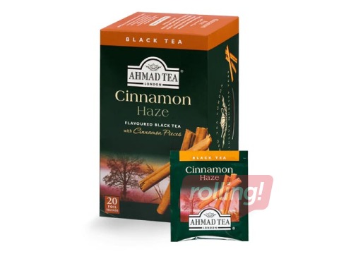 Tēja melnā aromatizētā AHMAD Cinnamon, 20 x 2 g 
