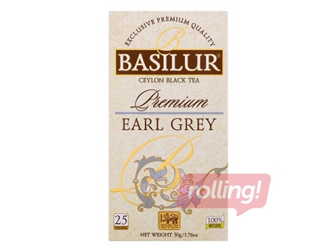 Tēja melnā Basilur Premium Earl Grey 25 pac
