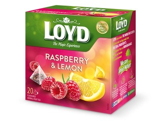 Tēja augļu Loyd Pyramids ar aveņu un citronu garšu, 20x2 g