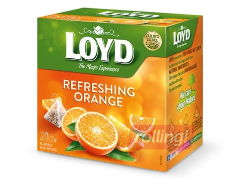 Tēja augļu Loyd Pyramids Fresh Orange, 20x2,2 g