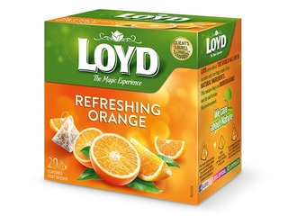Tēja augļu Loyd Pyramids Fresh Orange, 20x2,2 g