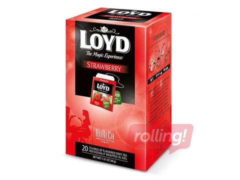 Tēja augļu Loyd ar zemenēm FS, 20x2g