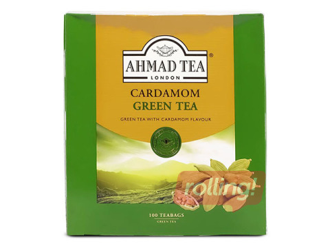 Tēja zaļā Ahmad Cardamon, 100 pac.