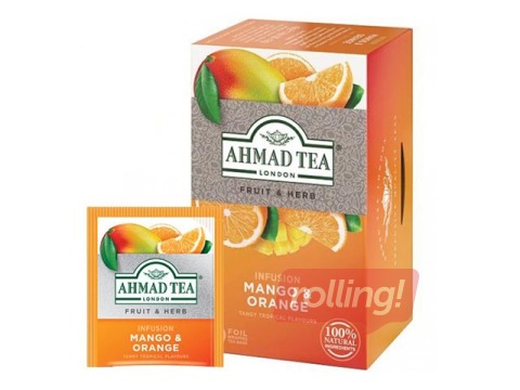 Tēja  Ahmad Mango & Orange, 20 pac.