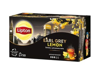 Tēja melnā Lipton Earl Grey Lemon, 50 pac.