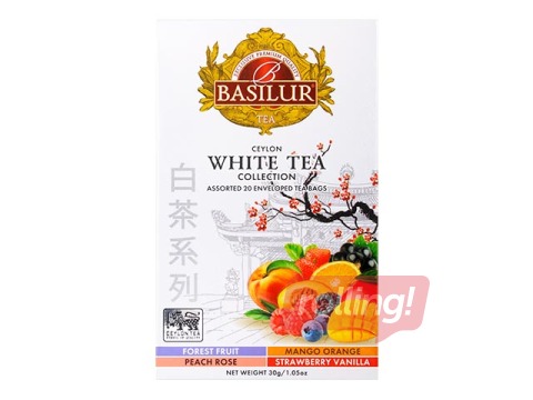 Tēja baltā Basilur Premium White Tea Assorted, 20 pac.