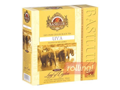 Tēja melnā Basilur Leaf of Ceylon UVA, 100 pac