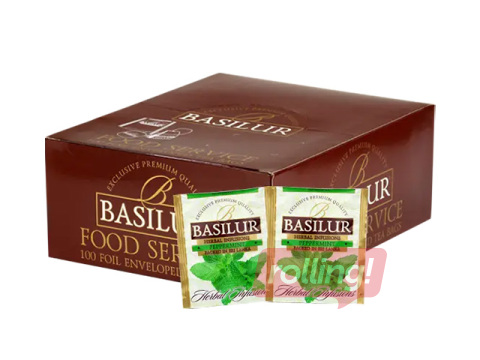 Tēja zāļu Basilur, Herbal infusion, ar piparmētras garšu, 100 pac.