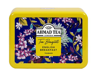 Tēja Ahmad, melnā, Tea Bouquet – English Breakfast Caddy, metāla kārbā, 10 pac.
