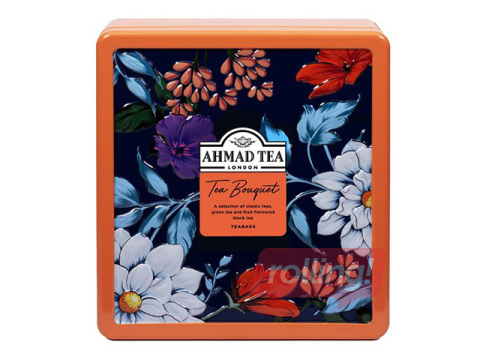 Tējas izlase Ahmad, Tea Bouquet, 4 Caddy, metāla kārbā, 32 pac