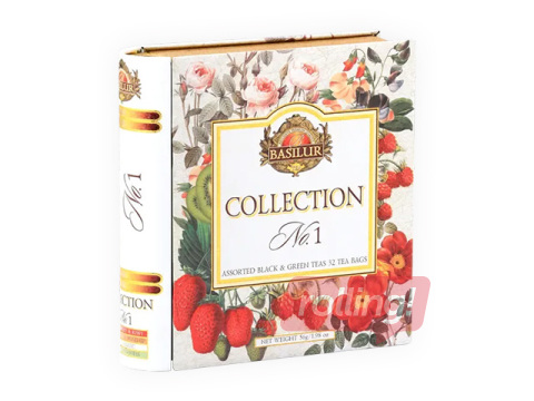 Tēja melnā un zaļā Basilur Tea Book Collection No.1, asorti, 32 paciņas