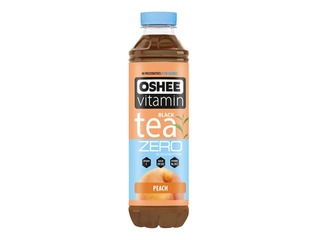 Tējas dzēriens Oshee Vitamin Zero, melnā tēja ar persiku garšu, 555ml (Taras depozīts iekļauts cenā)