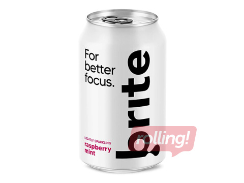 Enerģijas dzēriens Brite aveņu-piparmētru, 330ml (Taras depozīts iekļauts cenā)