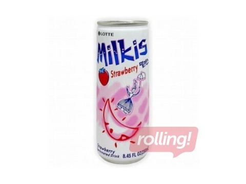 Gāzēts dzēriens Lotte, Milkis, ar zemeņu garšu, 250ml (Taras depozīts iekļauts cenā)