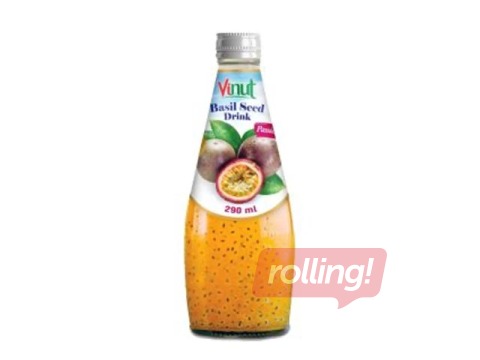 Dzēriens Vinut, Bazilika, sēklu ar pasifloras augļu garšu, 290ml (Taras depozīts iekļauts cenā)