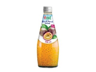 Dzēriens Vinut, Bazilika, sēklu ar pasifloras augļu garšu, 290ml (Taras depozīts iekļauts cenā)