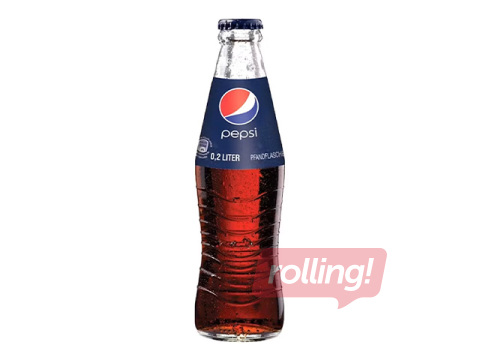 Gāzēts dzēriens Pepsi Kola, stikls, 200ml (Taras depozīts iekļauts cenā)