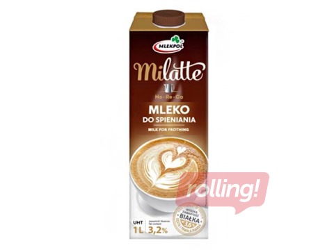 Barista piens UHT Milatte 3.2%, ar paaugstinātu olbaltumvielu saturu 3.6g, 1L
