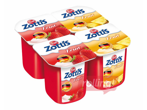 Jogurts ZOTT, Fruit asorti, zemene-mango/aprikoze-meža ogas, 115g 