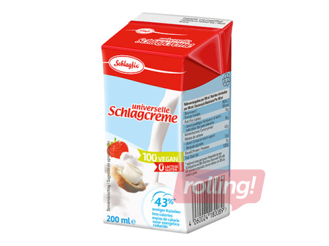 Saldais krējums Schlagfix, 43%, bez laktozes, 200ml