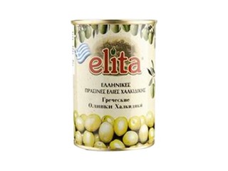 Zaļās olīvas bez kauliņiem Elita, 850g/465g 