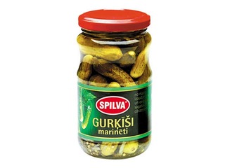 Gurķi marinēti (3-6 cm) Spilva, 330 g