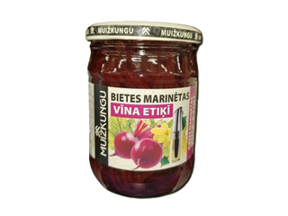 Konservētas bietes, MUIŽKUNGU, marinētas vīna etiķī, 500g