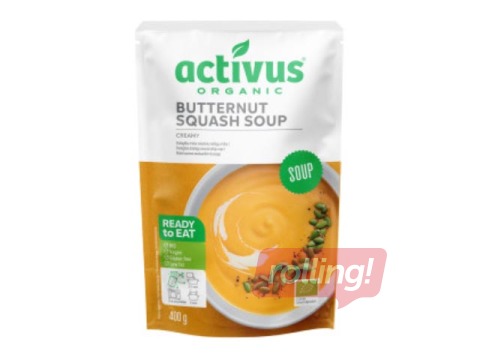 BIO sviesta ķirbju krēmzupa ar saldajiem kartupeļiem Activus Organic, 400g