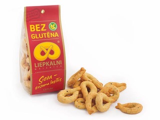 Cepumi ''Liepkalni'' bezglutēna siera-sezama lāsītes, 100g