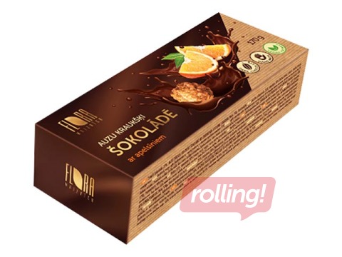 Auzu kraukšķi šokolādē Flora ar apelsīniem, 170 g