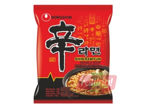 Ātri pagatavojama nūdeļu zupa Shin Ramyun Nongshim, 120 g