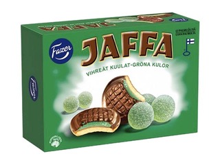 Cepumi biskvīta ar zaļo marmelādi Jaffa, Fazer, 300 g