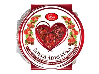 Chocolate cake with strawberries and nuts, Lāči, 500g