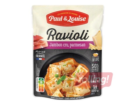 Ravioli ar vītinātu šķiņķi un parmezāna siera mērci, Paul&Louise, 300g