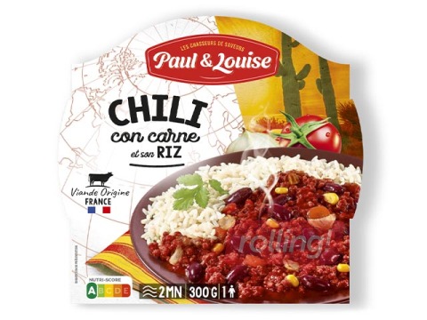Čili kon karne ar baltajiem rīsiem, Paul&Louise 300g