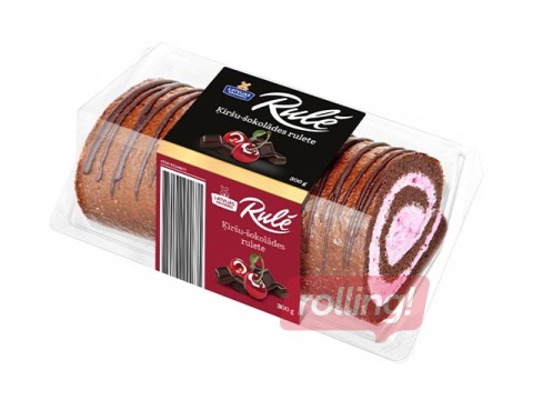 Ķiršu-šokolādes rulete Rulē, 300g