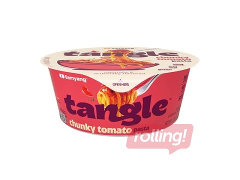 Makaroni Tangle, ar tomātu gabaliņiem, bļodā, 105g