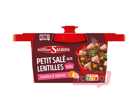 Cūkgaļas sautējums ar lēcām William Saurin, bļodiņā, 400g