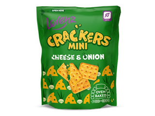Cepumi Lorenz Mini, krekeri ar siera un sīpolu garšu, 100g