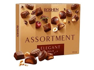 Piena šokolādes konfekektes Assortment Elegant, Roshen, 145g