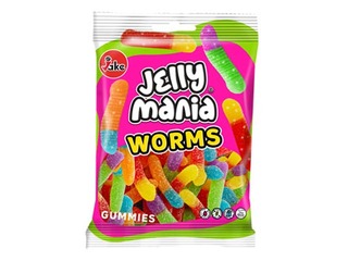 Želejkonfektes Jakes Sour Worms, 100g