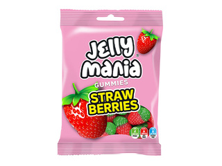 Želejkonfektes Jelly Mania, Strawberries, 100g
