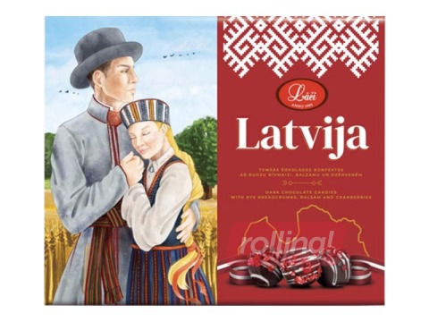 Tumšās šokolādes konfektes Latvija Lāči, 160 g