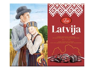 Tumšās šokolādes konfektes Latvija Lāči, 160 g