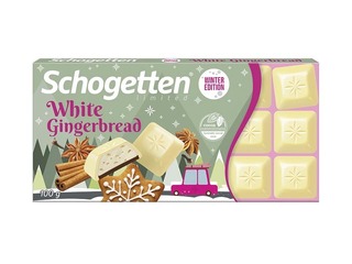 Šokolāde baltā  White Gingerbread Schogetten, 100g