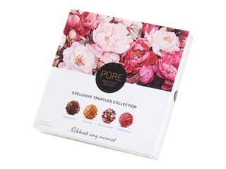 Pure Chocolate ekskluzīvā šokolādes trifeļu kolekcija Pavasaris/Ziedi 16, 135g