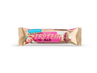 Batoniņš proteīna, zemeņu, baltajā šokolādē, Skrīveru, 45g