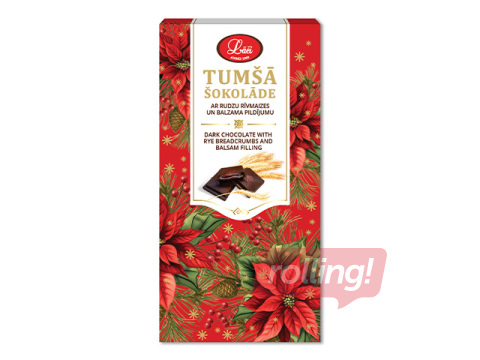 Tumšā šokolāde ar rudzu rīvmaizi un balzamu Lāči, 100g